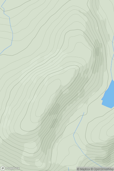 Thumbnail image for Creag an Loch [Loch Rannoch to Glen Lyon] showing contour plot for surrounding peak